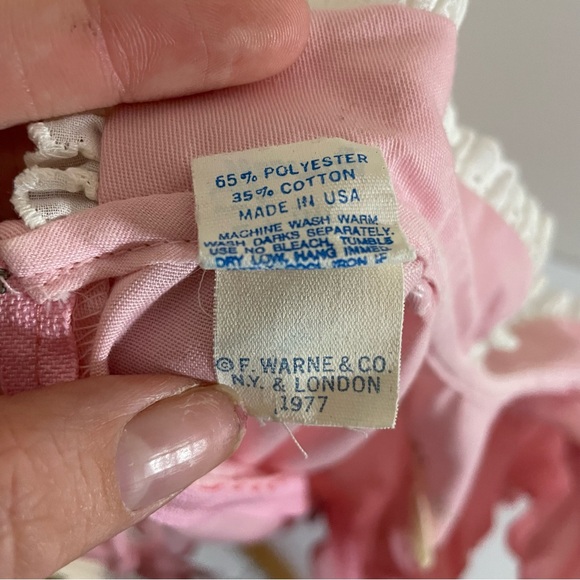 Vintage Peter CottonTail One Piece Pink Size 24 Months- Jumper, Tie Zipper Snap - Picture 11 of 11